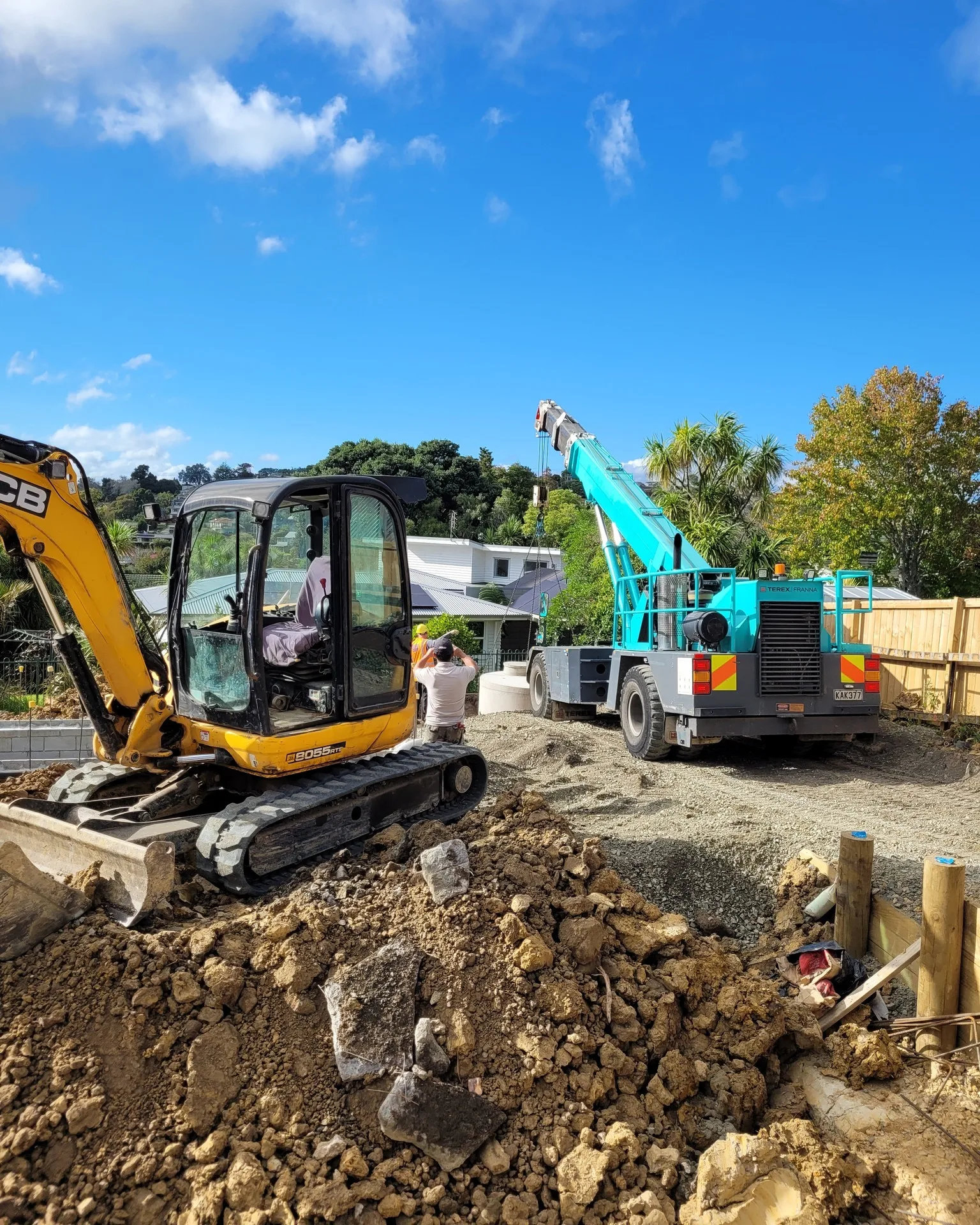 Excavation and foundation work by JHJ Homes on Auckland building site